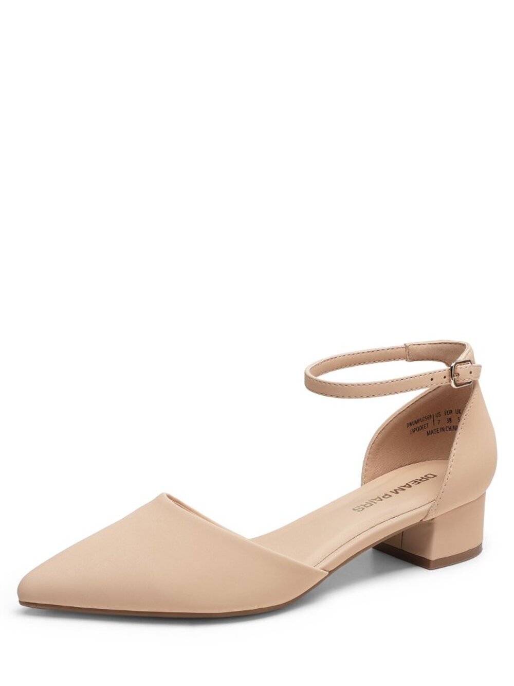 🆕 Women's Dress Shoes Low Heel Pumps Closed Pointed Toe Comfort Casual D'Orsay